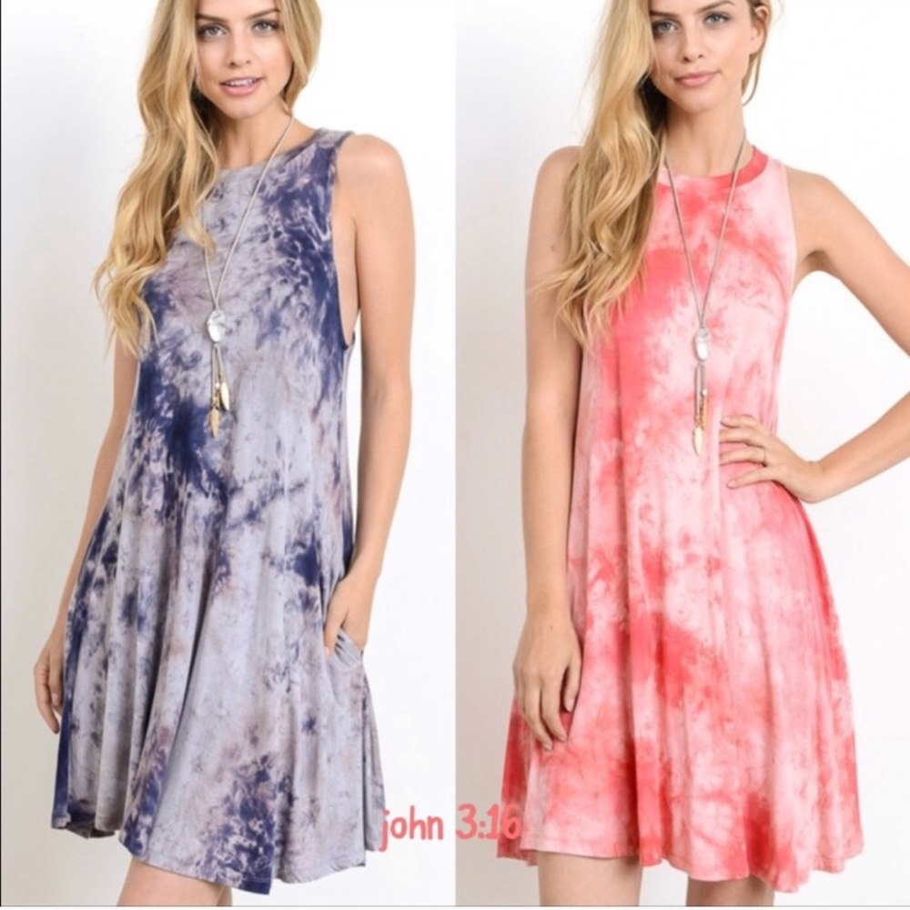NWOT Pink Tye Dye Dress
